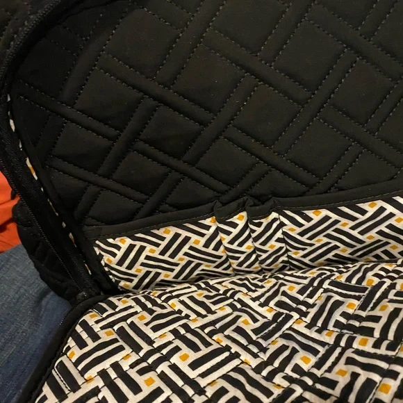 Vera Bradley Black Quilted Backpack - Picture 4 of 6